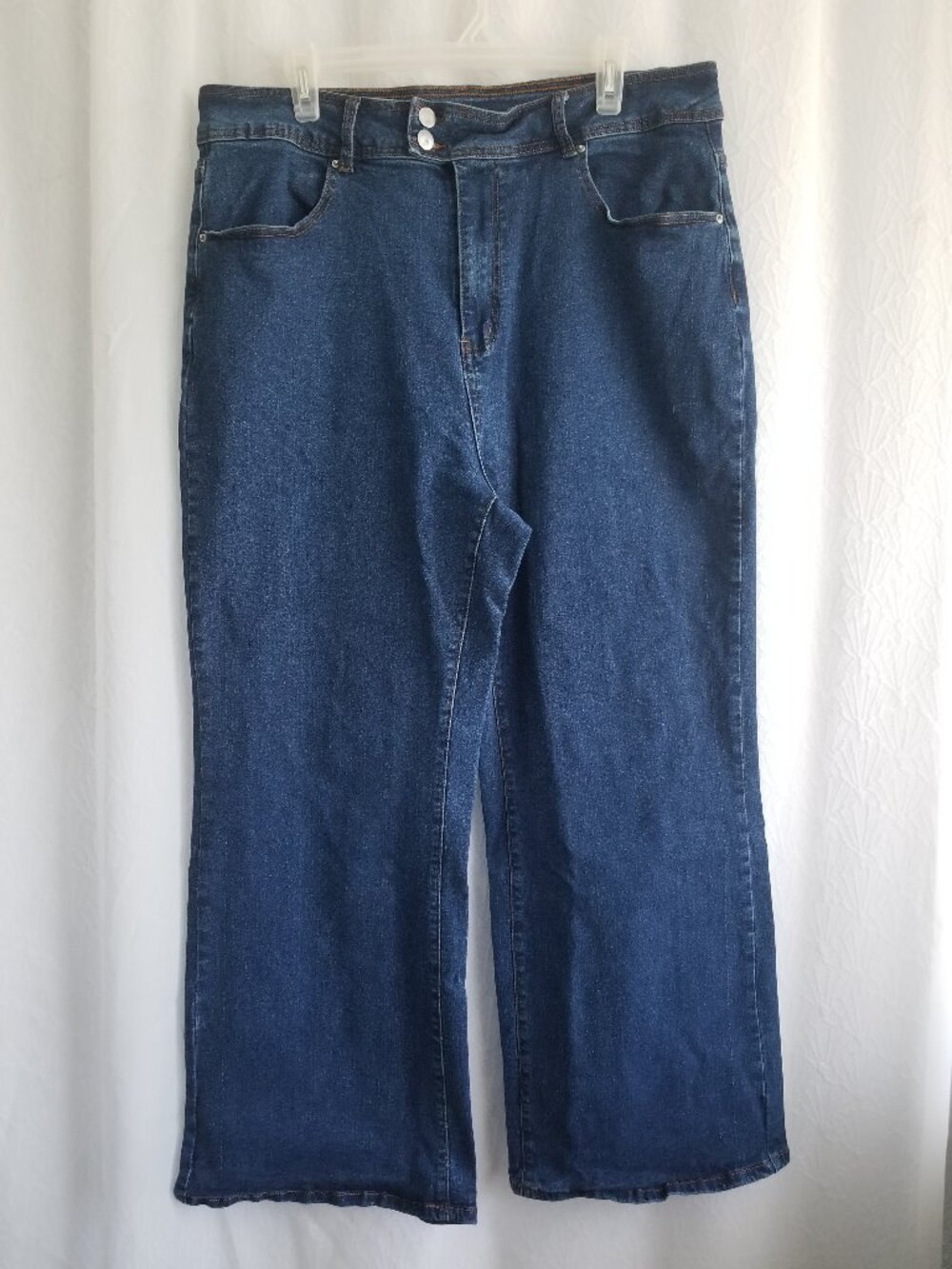Cider Wide Leg High Rise Stretch Denim Plus Size Jeans 2XL